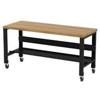 DESCRIPTION: (1) WORKBENCH WITH WOODEN HARDTOP BRAND/MODEL: BORROUGHS INFORMATION: WOODEN TOP RETAIL$: $633.00 EA QTY: 1