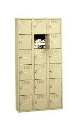 DESCRIPTION: (1) 6 TIER LOCKERS BRAND/MODEL: TENNSCO #BS6-121512-C INFORMATION: BIEGE RETAIL$: $1140.00 TOTAL SIZE: 6 TIER, 3 WIDE. QTY: 1