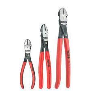 DESCRIPTION: (1) SET OF HIGH LEVERAGE DIAGONAL CUTTERS BRAND/MODEL: KNIPEX RETAIL$: $201.10 TOTAL SIZE: 6-1/4", 8", 10" QTY: 1