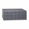 DESCRIPTION: (1) DRAWER BIN CABINET BRAND/MODEL: DURHAM #2W265 INFORMATION: GRAY RETAIL$: $269.51 EA SIZE: 18 DRAWERS, 33 3/4 IN X 12 1/4 IN X 12 3/4