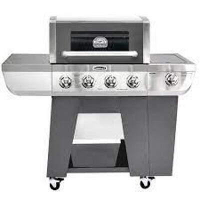 DESCRIPTION: (1) DELUXE FOUR BURNER GAS GRILL BRAND/MODEL: CUISINART INFORMATION: STAINLESS STEEL RETAIL$: $334.00 EA QTY: 1