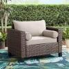 DESCRIPTION: (1) CUDDLE CHAIR BRAND/MODEL: BETTER HOMES AND GARDENS, BROOKBURY INFORMATION: BEIGE RETAIL$: $269.00 EA QTY: 1