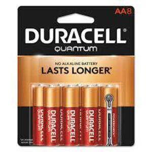 DESCRIPTION: (6) PACKS OF (8) QUANTUM BATTERIES BRAND/MODEL: DURACELL RETAIL$: $21.00 PER PACK SIZE: AA QTY: 6