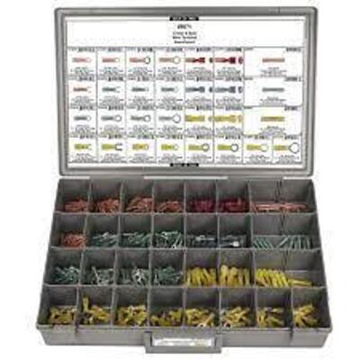 DESCRIPTION: (1) CRIMP AND SEAL WIRE TERMINAL ASSORTMENT BRAND/MODEL: DISCO AUTOMOTIVE #8674 RETAIL$: $145.38 EA QTY: 1