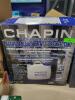 DESCRIPTION: (1) BLEECH AND DISINFECTANT BACKPACK SPRAYER BRAND/MODEL: CHAPIN #61575 INFORMATION: TRANSLUCENT WHITE RETAIL$: $37.49 EA SIZE: 4 GAL QTY - 2