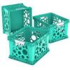 DESCRIPTION: (3) CRATE WITH HANDLES BRAND/MODEL: STOREX #61694U03C INFORMATION: TEAL RETAIL$: $28.74 EA SIZE: LARGE QTY: 3