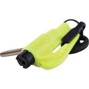 DESCRIPTION: (5) CAR ESCAPE TOOL KEYCHAIN BRAND/MODEL: RESQME INFORMATION: FLUORESCENT YELLOW RETAIL$: $11.11 EA QTY: 5