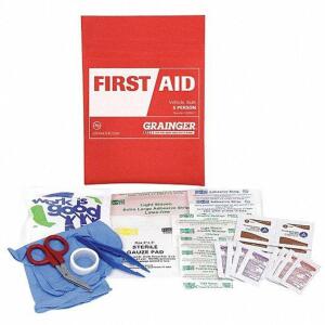 DESCRIPTION: (5) FIRST AID KIT BRAND/MODEL: STOCK NUMBER #39N811 RETAIL$: $16.99 EA SIZE: 5 PERSON KIT QTY: 5