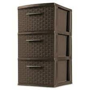 DESCRIPTION: (1) 3 DRAWER WIDE WEAVE TOWER BRAND/MODEL: STERILITE #2630 RETAIL$: $28.98 EA SIZE: 24 INCHES (H) X 12.62 INCHES (W) X 15 INCHES (D) QTY: