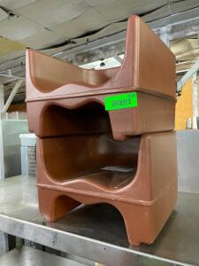 DESCRIPTION: (2) BROWN PLASTIC BOOSTER SEATS THIS LOT IS: SOLD BY THE PIECE QTY: 2