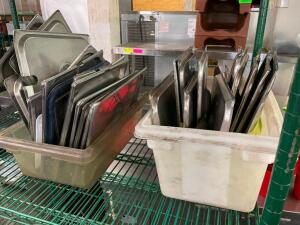 DESCRIPTION: (2) CONTAINERS OF ASSORTED STAINLESS INSERT LIDS. THIS LOT IS: ONE MONEY QTY: 1