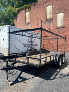 2005 C&H Quality Trailer Sales UT14 Utility Trailer with 6' Ladder Racking, VIN # 5GPJE14245S115694