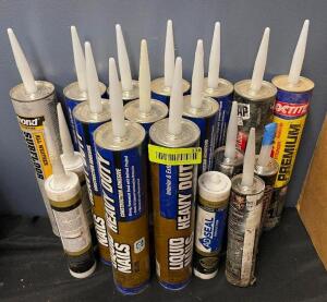 LARGE GROUP OF ASSORTED ADHESIVE / SEALANT / LIQUID NAILS