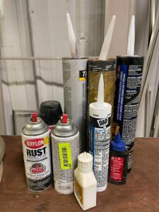ASSORTED CALK AND HARDWARE
