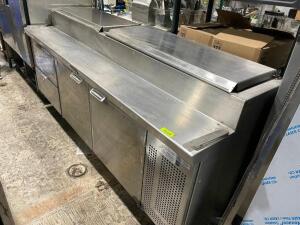 DESCRIPTION: LA ROSA 86" PIZZA PREP COOLER BRAND / MODEL: LA ROSA L-14186-28 ADDITIONAL INFORMATION SN# 1AP0215, 115 VOLT, 1 PHASE. SELLER INDICATES W