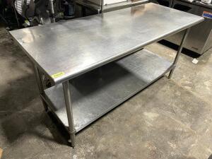 DESCRIPTION: 72" X 30" STAINLESS TABLE ADDITIONAL INFORMATION CONTENTS ARE NOT INCLUDED SIZE 72" X 30" LOCATION: AREA #3 QTY: 1