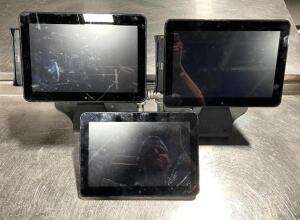 DESCRIPTION: (3) TOAST POINT OF SALE SYSTEM W/ (3) TOUCH SCREEN MONITORS (ONE TABLET IS CRACK ON SCREEN, SEE PHOTOS) LOCATION: AREA #5 QTY: 3