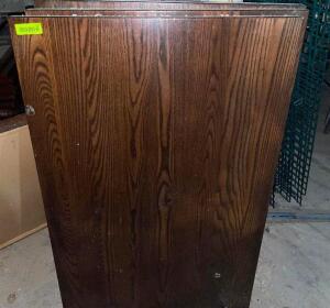 DESCRIPTION: (3) 42" X 30" HARDWOOD TABLE TOPS ADDITIONAL INFORMATION NO BASE SIZE 42" X 30" LOCATION: AREA # 6 THIS LOT IS: SOLD BY THE PIECE QTY: 3