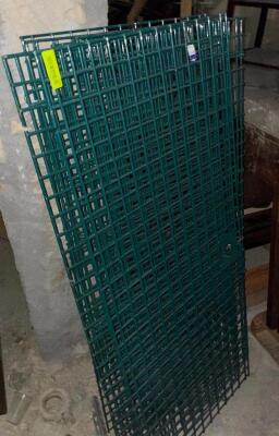 DESCRIPTION: (3) 48" X 24" WALL MOUNTED COATED WIRE GRID SHELVING SIZE 48" X 24" LOCATION: AREA #6 THIS LOT IS: SOLD BY THE PIECE QTY: 3