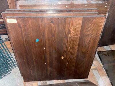 DESCRIPTION: (4) 30" X 30" HARDWOOD TABLE TOPS SIZE 30" X 30" LOCATION: AREA # 6 THIS LOT IS: SOLD BY THE PIECE QTY: 4