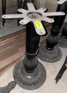 DESCRIPTION: (4) CAST IRON HEAVY DUTY DECORATIVE TABLE BASES. ADDITIONAL INFORMATION RETAIL NEW FOR $300 PER LOCATION: AREA #6 THIS LOT IS: SOLD BY TH