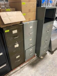 DESCRIPTION: (3) ASSORTED METAL FILE CABINETS LOCATION: AREA #2 THIS LOT IS: ONE MONEY QTY: 1
