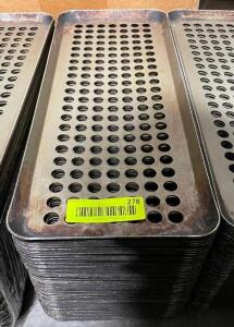 DESCRIPTION: (48) 15" X 6" PERFORATED METAL BAKING TRAYS SIZE 15" X 6" LOCATION: AREA #2 THIS LOT IS: SOLD BY THE PIECE QTY: 48