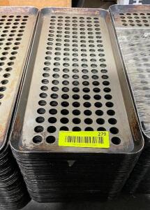 DESCRIPTION: (48) 15" X 6" PERFORATED METAL BAKING TRAYS SIZE 15" X 6" LOCATION: AREA #2 THIS LOT IS: SOLD BY THE PIECE QTY: 48