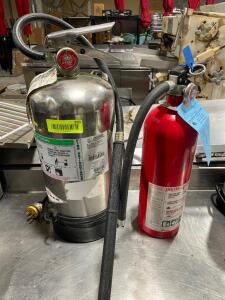 DESCRIPTION: (2) ASSORTED FIRE EXTINGUISHERS. LOCATION: AREA #4 THIS LOT IS: ONE MONEY QTY: 1