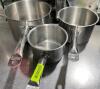 DESCRIPTION: (3) PIECE STAINLESS SAUCE POT SET LOCATION: AREA #3 THIS LOT IS: SOLD BY THE PIECE QTY: 3