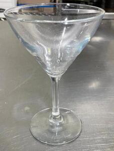 DESCRIPTION: (6) MARTINI GLASSES LOCATION: AREA #2 THIS LOT IS: SOLD BY THE PIECE QTY: 5