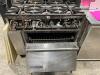 DESCRIPTION: SIX BURNER GAS RANGE - MISSING PARTS ADDITIONAL INFORMATION SOLD FOR PARTS OR SALVAGE. LOCATION: AREA #5 QTY: 1 - 2