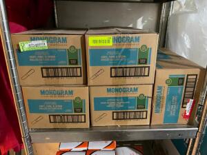 DESCRIPTION: (5) CASES OF MONOGRAM PRE WRAPPED PLASTIC CUTLERY KITS. LOCATION: AREA #1 THIS LOT IS: SOLD BY THE PIECE QTY: 5