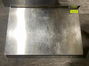 DESCRIPTION: 24" X 18" STAINLESS WALL SHELF WITH BRACKETS SIZE 24" X 18" LOCATION: AREA #2 QTY: 1