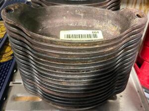 DESCRIPTION: (32) 7" CAST IRON PLATTERS SIZE 7" LOCATION: AREA #2 THIS LOT IS: SOLD BY THE PIECE QTY: 32