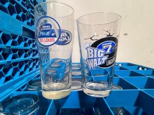 DESCRIPTION: (10) ASSORTED BUD LIGHT LOGO MIXING GLASSES ADDITIONAL INFORMATION W/ RACK LOCATION: AREA #2 THIS LOT IS: SOLD BY THE PIECE QTY: 10