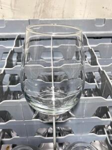 DESCRIPTION: (12) STEMLESS WINE GLASSES ADDITIONAL INFORMATION W/ RACK LOCATION: AREA #2 THIS LOT IS: SOLD BY THE PIECE QTY: 12