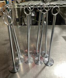 DESCRIPTION: (9) WIRE TABLE NUMBER STANDS. LOCATION: AREA #2 THIS LOT IS: ONE MONEY QTY: 1