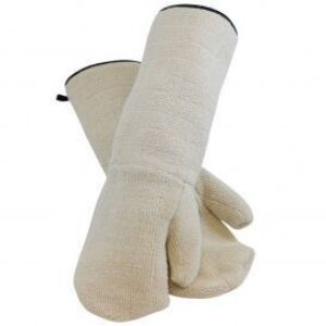 DESCRIPTION: (4) PAIRS OF TERRY CLOTH OVEN MITTS BRAND/MODEL: BAKERS MITTS #42-857 INFORMATION: OFF WHITE RETAIL$: $108.59 A PAIR QTY: 4