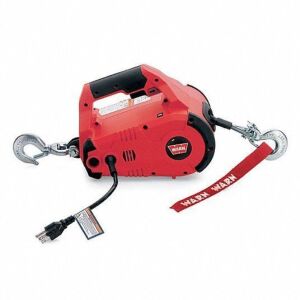 DESCRIPTION: (1) PORTABLE ELECTRIC WINCH BRAND/MODEL: WARN #6DLV1 INFORMATION: RED RETAIL$: $315.56 EA SIZE: 1,000 LB 1ST LAYER LOAD CAPACITY, 8 FPM 1