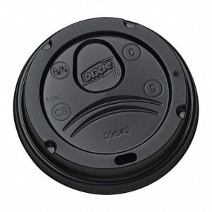 DESCRIPTION: (1) CASE OF (1000) HOT CUP LID BRAND/MODEL: DIXIE 15J209 INFORMATION: BLACK RETAIL$: $108.22 EA SIZE: 12 TO 20 OZ QTY: 1