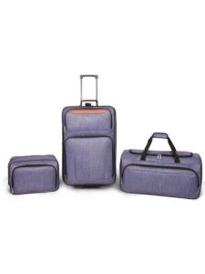 DESCRIPTION: (1) THREE PIECE SET OF LUGGAGE INFORMATION: BLUE RETAIL$: $125.48EA QTY: 1