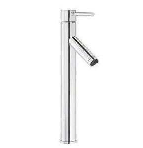 MODERN SINGLE HOLE SINGLE-HANDLE VESSEL BATHROOM FAUCET IN CHROME WITH DRAIN