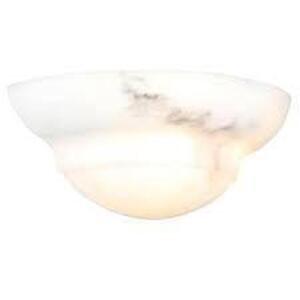 1-LIGHT WHITE SCONCE WITH ALABASTER SHADE