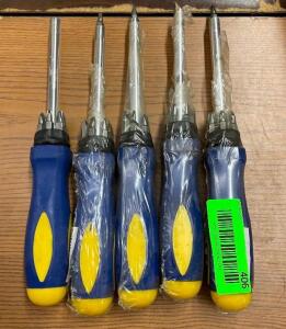 (5) - RATCHETING SCREW DRIVERS