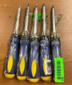 (5) - RATCHETING SCREW DRIVERS