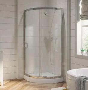 BREEZE 32 IN. L X 32 IN. W X 76 IN. H CORNER SHOWER KIT WITH REVERSIBLE SLIDING DOOR AND SHOWER BASE