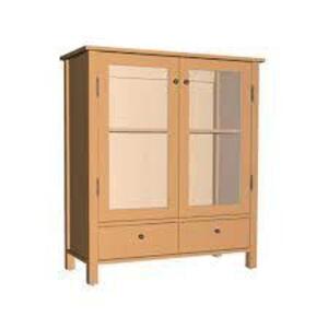 DESCRIPTION: (1) CABINET WITH TEMPERED GLASS BRAND/MODEL: THRESHOLD #TGT32CB-AH INFORMATION: COMPOSITE WOOD RETAIL$: $320.00 EA SIZE: 31.81"L 14"W 36.