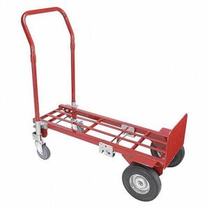 DESCRIPTION: (1) CONVERTIBLE HAND TRUCK BRAND/MODEL: DAYTON #4ZJ30 INFORMATION: RED RETAIL$: $315.88 EA SIZE: 14" X 8" QTY: 1