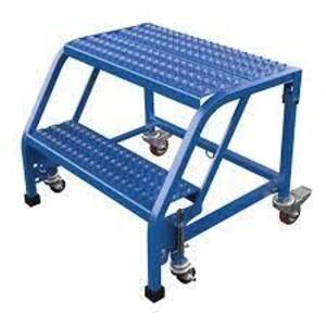 DESCRIPTION: (3) PORTABLE STANDARD SLOPE LADDER, TWO STEP NO RAIL BRAND/MODEL: VESTIL #LAD-PW-26-2-G-NHR INFORMATION: BLUE RETAIL$: $529.57 EA QTY: 3